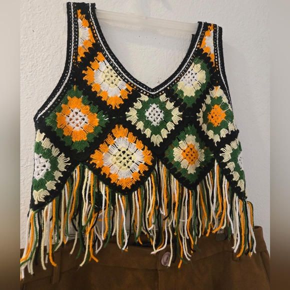 BOHO 70S STYLE TOP - Picture 2 of 9